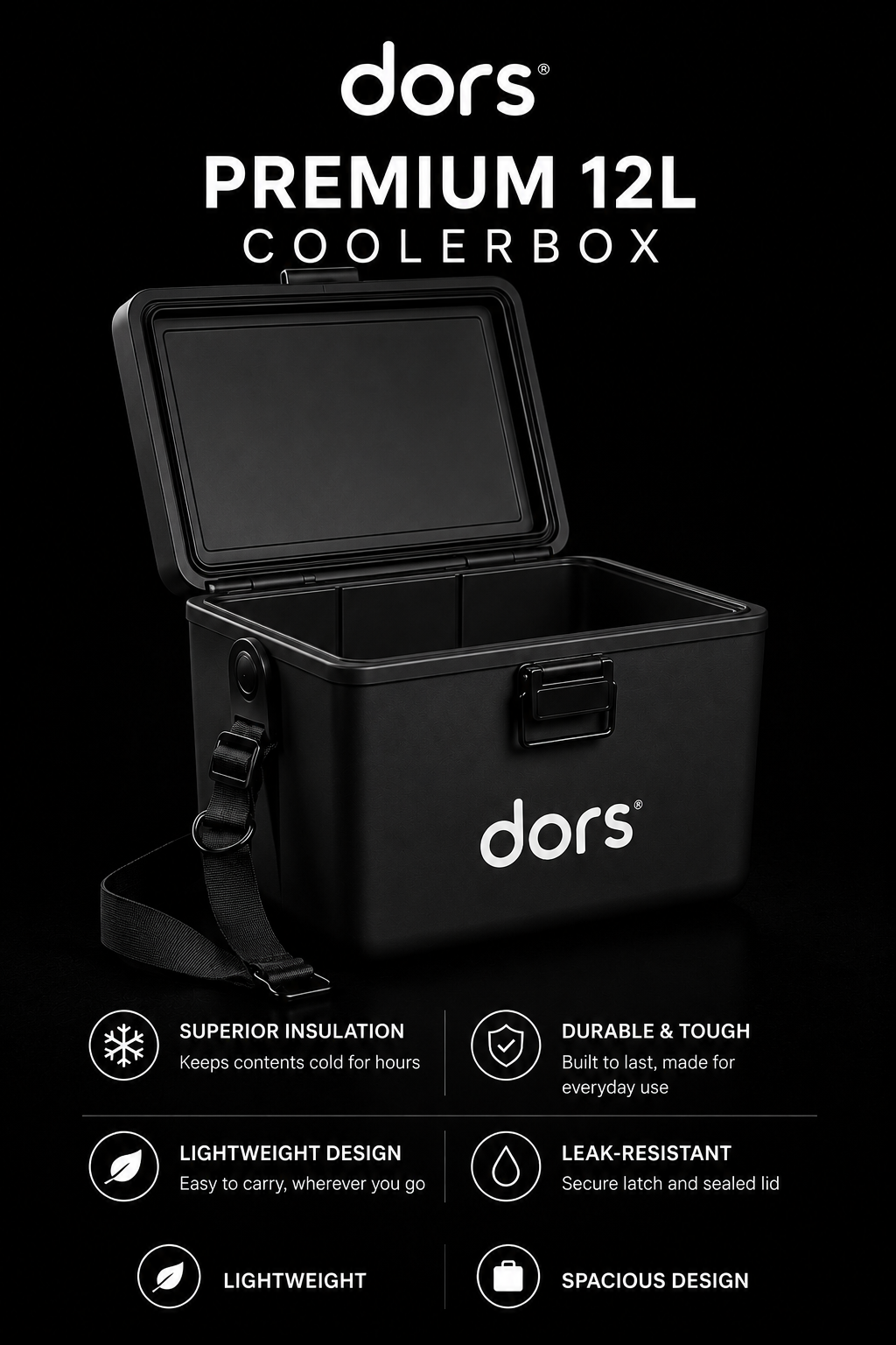dors Black Urban 12L cooler-box