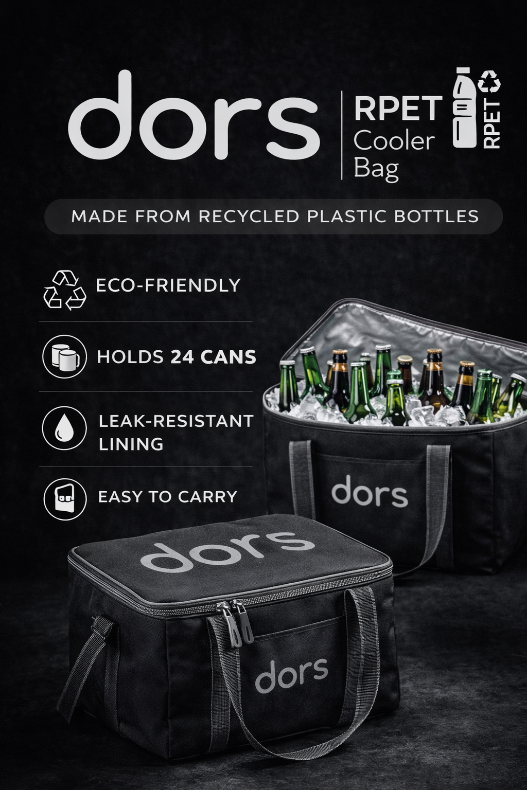 dors RPET 20L Cooler Bag – Made from Recycled Plastic Bottles
