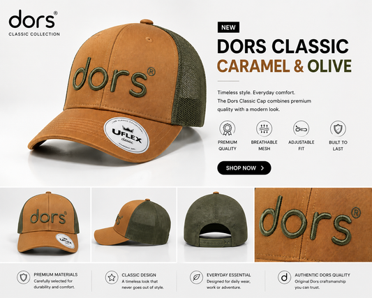 dors Classic Cap – Caramel & Olive