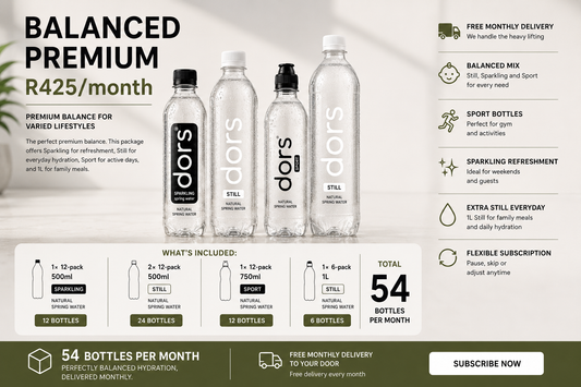 dors Water Subscription - Balanced Premium (R425/month) 54 bottles
