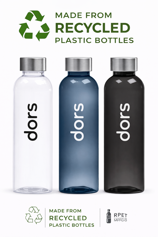 dors RPET Pack of X 3 Recycled water bottles - Made from Recycled plastic bottles