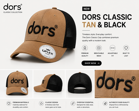 dors Classic Cap – Tan & Black