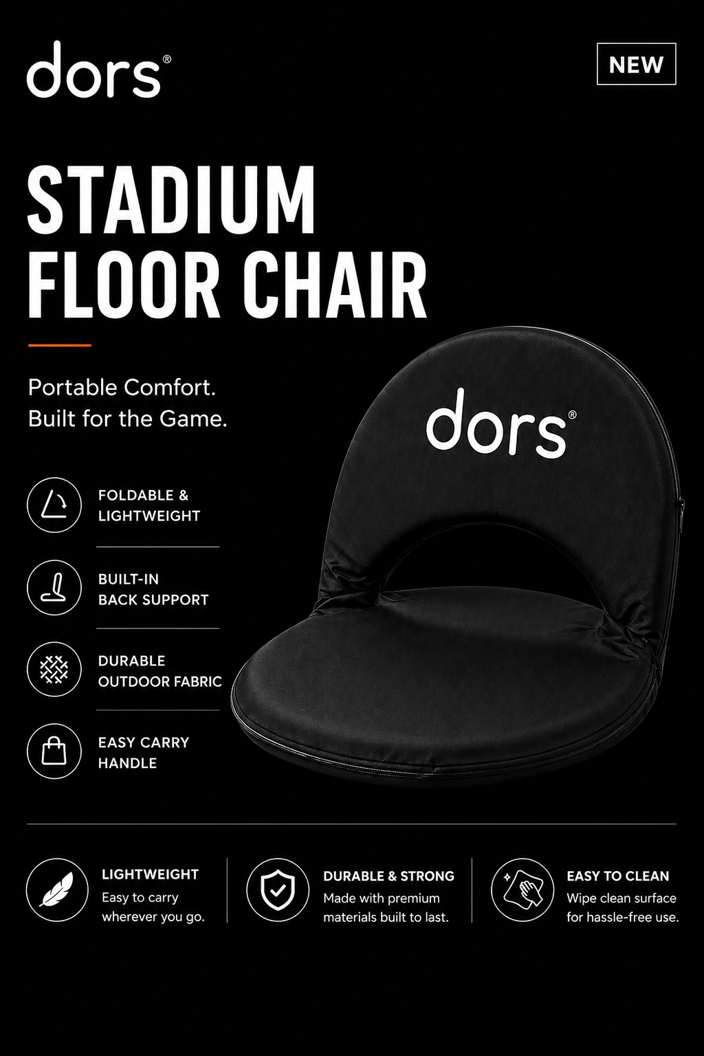 dors stadium seat - Black